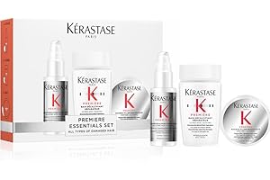 Kérastase Première Discovery Gift Set - Bonding Pre-Shampoo Treatment, Bonding Advanced Repairing Shampoo & Deep Nutrition Mask, Pure Citric Acid, Damaged Hair, Travel Size