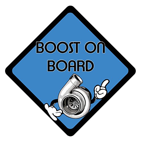 Turbo on board Advertencia Seguridad Vehículo Adhesivo Vinilo Adhesivo (Full Color)