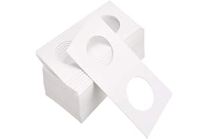 NV WANG Soporte de Moneda de Cartón,Titulares de Moneda de Cartón 100 Piezas 50 * 50mm Funda de Moneda de Cartulina de Flip para Materiales de Colección de Monedas, 2 Tamaños 25mm+31.5mm