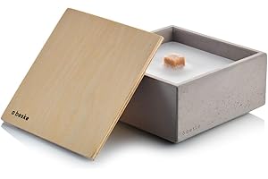 Betonfeuer® Meru - Das Original | Das Feuer, das für Immer brennt | Kerzenfresser mit Dauerdocht | Wachsfresser aus Beton | Handarbeit 'Made in Germany' | (13 x 13 x 6,5cm)