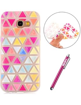 Galaxy A5(2017) Hülle Silikon,Galaxy A5(2017) Schutzhülle Motiv,Hpory Transparent Crystal Clear Flexible TPU Case...