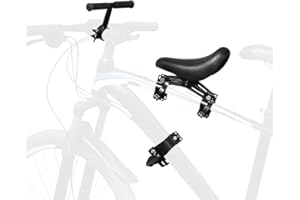 AVCXEC Bike Seggiolini Anteriori per Bambini, Seggiolino per Bici da Mountain Bike con Manubrio e Pedali Seggiolino per Mountain Bike Sedile Anteriore per Bicicletta per Bambini per Tutti Gli Adulti MTB