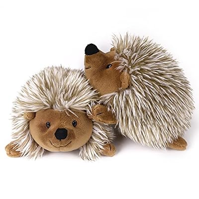 Pawaboo Jouet en Peluche Chien - [Lot 2] Non Toxique Fausse Fourrure Super Doux Style Hérisson Formation Chien, Brun