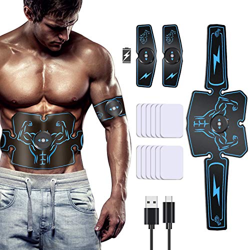 Preisvergleich Produktbild GAOPAN Elektrostimulation, Elektrischer Muskelstimulation EMS-Training Muskelaufbau und Fettverbrennung Massage-gerät Home Fitness Machine EMS Bauchmuskeltrainer für Mann Damen Geschenk GP011