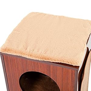 HTZ Cat's Climbing Frame Buco di Gatto Giocattoli per Gatti Doppio Foro Rotondo Letto Cat Legno Cioccolato Pet Letto Cat…