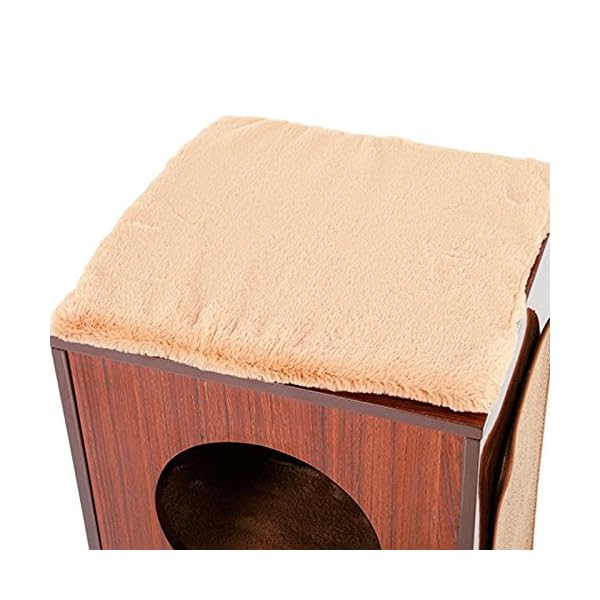 HTZ Cat's Climbing Frame Buco di Gatto Giocattoli per Gatti Doppio Foro Rotondo Letto Cat Legno Cioccolato Pet Letto Cat…