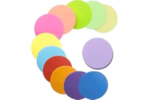 YZDZSW 12 Farben Farbige Haftnotizen, Haftnotizen Klebezettel, Farbig Runden Notizblöck Super Sticky Notes für Büro Zuhause Schule Sitzung (Runden+600 Blatt+60 * 60mm)