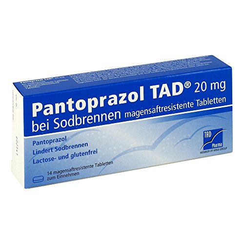 Preisvergleich Produktbild Pantoprazol TAD 20mg bei Sodbrennen 14 stk