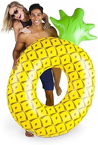 Baiyouli Giant Inflatable Pineapple Float Pool Floatie Raft Summer Fun Swimming Pool Toy Beach Party for Adults 180CM