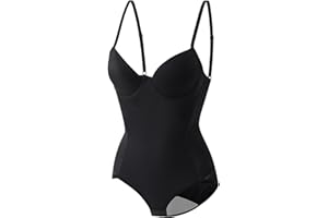 ZHYX Body Femme Gaine Amincissant Ventre Plat Gainant Sculptant Minceur Lingerie Shapewear Bodysuit,Black-XLarge