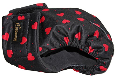 Dog in Season Nappy Pants / Diaper - Size Extra Large - Dotty Black