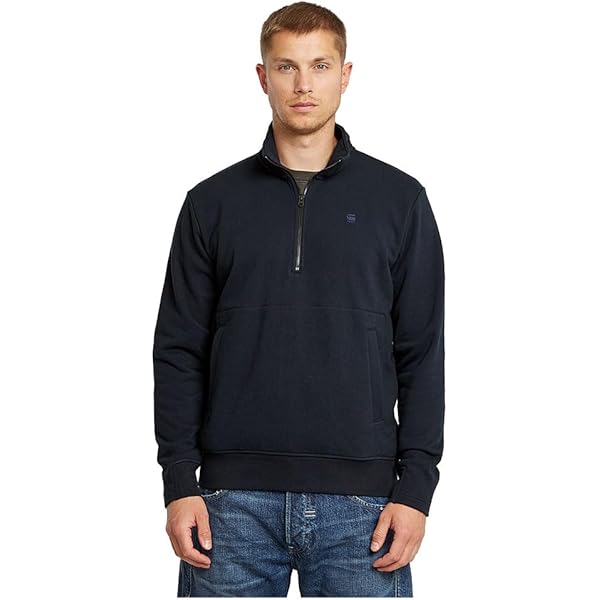 Premium Core Mock Neck Knitted Pullover | Schwarz | RAW® DE