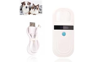 GFYWZ Pet Microchip Scanner, RFID EMID Animal Handheld Reader 134.2kHz Scanner for Microchips for Pets Support FDX-B (ISO11784/11785) EMID USB Rechargeable Chip Reader