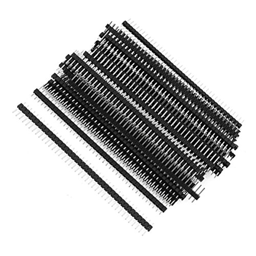 UEETEK 50pcs Single Row 40Pin 2.54mm Male Pin Header Connector for Arduino - 3