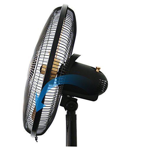 Standventilator mit 3 Geschwindigkeitsstufen im orientalischen Design, Steh-Oszillator, mit 50Watt Leistung und 3 Geschwindigkeitsstufen, Lautstärke: nur 63,7 dB somit auch ideal für das Schlafzimmer - 3