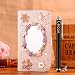 Produktbild Locaa(TM) For OnePlus 2 One Plus 2 3D Bling Case + Griffel + Anti Dust plug Deluxe Luxus Perlen Diamant niedlich Schöne Retro Card Holder Wallet Protection Hülle - [General Serie] Zauberspiegel