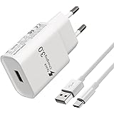 Caricatore USB Ricarica Rapida Quick Charge 3.0 18W Caricabatterie da con Xiaomi Redmi 10C 10 Note 11S 10 Pro Mi 8 Mi 9 Mi 10