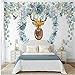 Produktbild XZDZR Wandgemälde, 3D Benutzerdefinierte, Europäischen Stil Blumen Hirsch Foto Für Tv-Raum Hintergrund Wohnkultur, 250X175Cm
