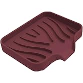 TİNEKE Silicone Kitchen, Bathroom Flexible Soap Dispenser Burgundy Color with Water Removal Suction Cup
