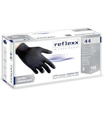 RMOVE 1000 Guanti In Nitrile Neri XS Senza Polvere, Senza Lattice, Ipoallergenici, 10 Box Da 100 Guanti Monouso Per Estetisti, Tatuatori, Ambiti Medici