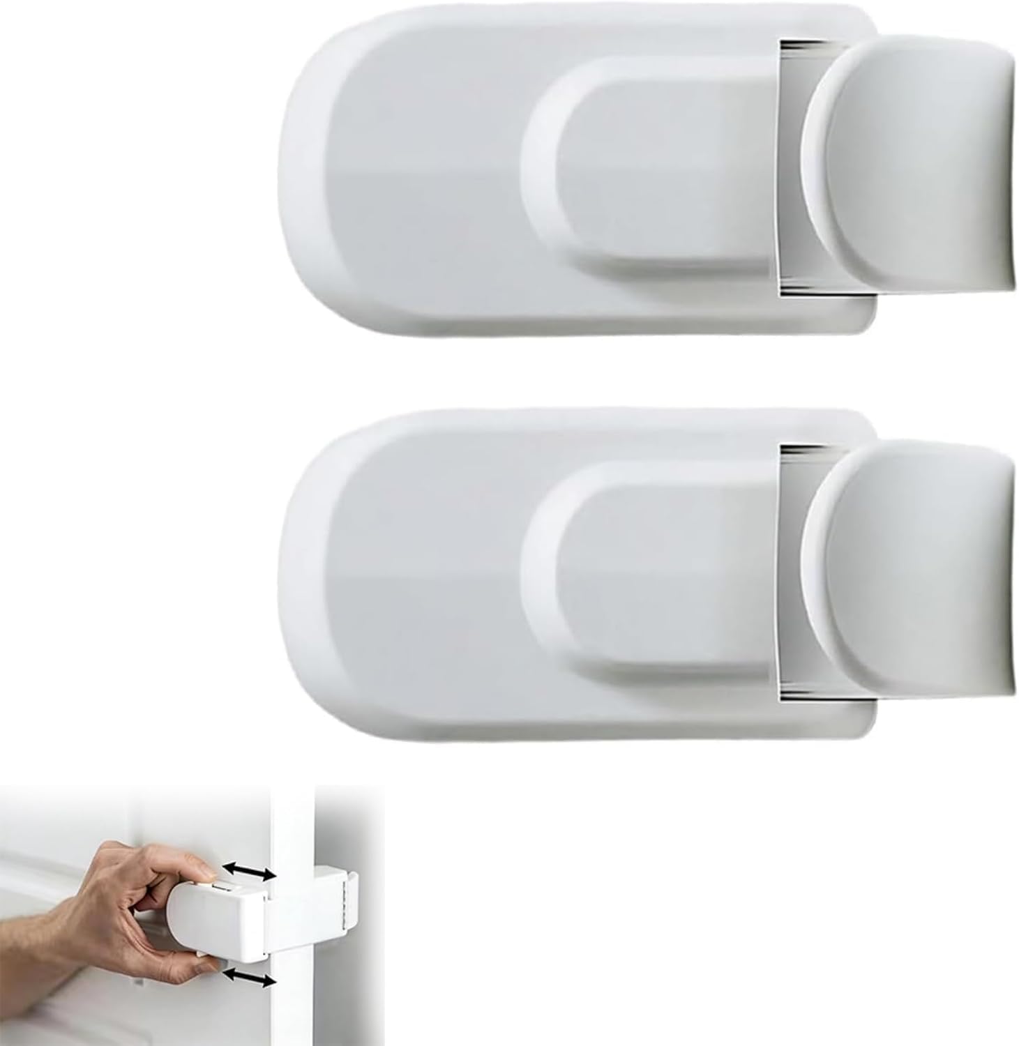 The Snap-On Door Lock Kids Can't Reach or Defeat, Child Locks for Doors, Childproof Door Lock, No Tools or Adhesives Required, Simple Install Safety Locks for Kids, Toddlers, Baby, Dogs & Cats