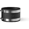 AC Infinity Noise Reduction Clamp 4-Inch, Duct Coupler with Stainless Steel Clamps, Flexible Rubber Coupling for Inline Fans and Carbon Filters in Growing and HVAC