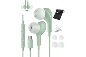 AILZPXX Cuffie USB C per Samsung Galaxy S24 S23 Ultra A55 A53 A54 S22 S21 S25 MagneticiAuricolari USB Type C HiFi Stereo Microfono con filo Cuffie Type C compatibile iPhone15 16 Flip 4 Pixel 9 8 7