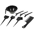 6-teiliges Haarfärbepinsel-Set Aus Silikon – Mit Schüsseln, Für Home & Salon