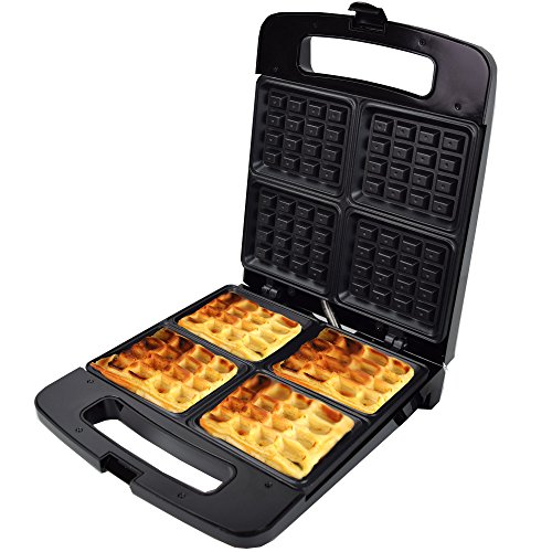 Syntrox Germany WM-1400W-4 Waffle 1400 Watt XXL Waffeleisen für 4 Belgische Waffeln - 7