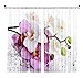 Produktbild AdoraCurtain 3D Vorhang Digitaldruck Schlafzimmer Wohnzimmer Schattiertuch Hohe Schattierung Rosa und weiße Blumen 2X360(W) X270(L) cm