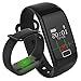 Produktbild Wasserdichter Fitness Tracker, Smart Uhr, TKSTAR Herzfrequenz Smart Armband Bluetooth Smart Armband Wristband mit Pedometer Kalorien Sleep Monitor Call / SMS Erinnerung Sesshaft Erinnerung für Android IOS JUK18S Schwarz