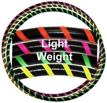 Hooping4Life (LW Black and Fluorescent Pink Small (36") light weight (500g) exercise & dance Hoop