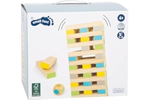 Small Foot Torre tambalenate XXL Active de Madera, Juego Familiar al Aire Libre, Desde 3 años, 12027