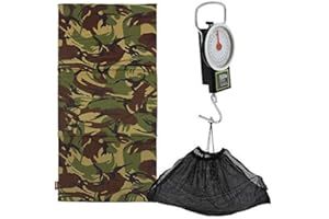 DNA Carp Coarse Fishing Tackle Camo DPM Folding 100 x 50 x 1cm Unhooking Landing Mat with Soft Mesh Weigh Sling and Weighing Scales Set Bundle