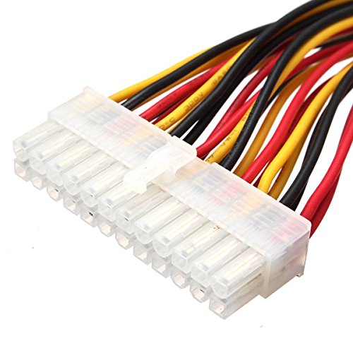 SAWAKE ATX 24 Pin Male to Female Netzkabel Verlängerungskabel Extension Cable Interne PC PSU TW Power Lead 30CM - 3