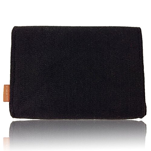 Täschchen Mini Hülle Tasche aus Filz für Zubehör und Accessoires (Netzteil, PC Maus, E-Zigarette, Kosmetik) Schwarz - 3