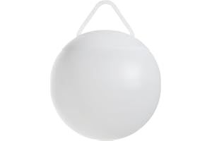 EGLO LED Kugel Poggiobello, runde Akku Gartenkugel mit Fernbedienung, Leuchtkugel dimmbar mit Erdspieß und Aufhängung, Kunststoff in Weiss, RGB Farbwechsel, IP44, Ø 20 cm