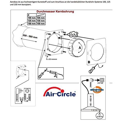 ELEKTRONISCHER MAUERKASTEN AEROBOY 150MM - 4