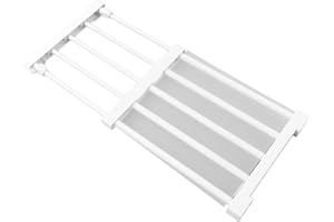 HERCHR Étagère De Tension Extensible, Organisateur D'étagère Réglable, Support D'organisateur De Placard Support De Rangement De Diviseur D'armoire sans Clous pour Armoire De Garde-Robe(38-55 cm)