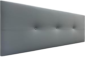 DHOME Cabecero de Polipiel o Tela AQUALINE Pro cabeceros Cabezal tapizado Cama Lujo (Polipiel Gris Ceniza, 160cm (Camas 150/160))