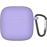 Microsonic Huawei FreeBuds SE 2 i&ccedil;in Kılıf Askılı Mat Silikon Lila [FreeBuds SE 2 ile Uyumlu Kılıf - Lila]