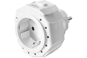 KHIYQILO Timer Presa Programmabile – 12 Impostazioni di Conto alla Rovescia, 3680W 16A, con Spia Luminosa, Spegnimento Automatico, Presa con Timer per Interni