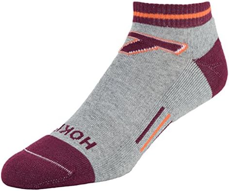 College Edition Heathersome Men's Low Cut Sock, Gray, L