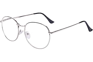JoXiGo Lunettes de Lecture Homme Femme Monture Métalliques Lens Transparentes + Sangle de Lunettes