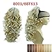 Multi-Color 24"&160g Hair Claw In Pony Tail Ponytail Hair Extensions Curled Wavy 8001/88T613