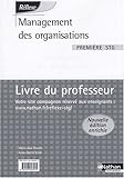 Image de Management des organisations 1e STG : Livre du professeur