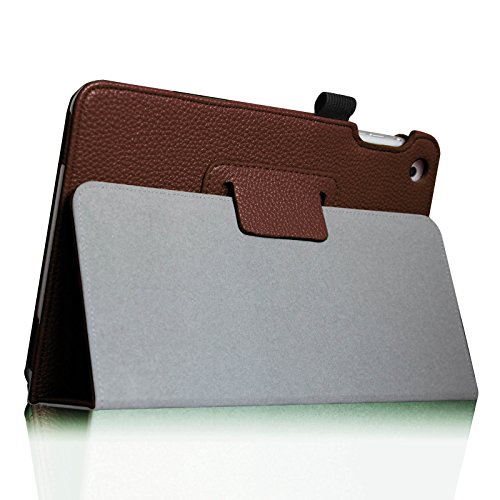 Fintie Apple iPad mini 1 / 2 / 3 Hülle – Slim Fit Foilo Kunstleder Schutzhülle Tasche Etui Case Smart Cover mit Auto Schlaf / Wach, Standfunktion für iPad mini 3 / 2 / 1 , Braun - 5