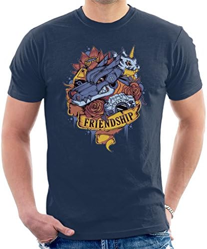 Friendship Tattoo Digimon Gabumon and Metal Gabumon Men's T-Shirt