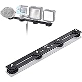 UTEBIT Dual Flash Bracket Staffa Doppio Staffa Flash a Slitta da 30 cm / 11,8 pollici Stativo Luci Supporto Fotocamera con a 