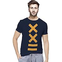 BLIVE Men's Regular Fit Round Neck Printed T-Shirt